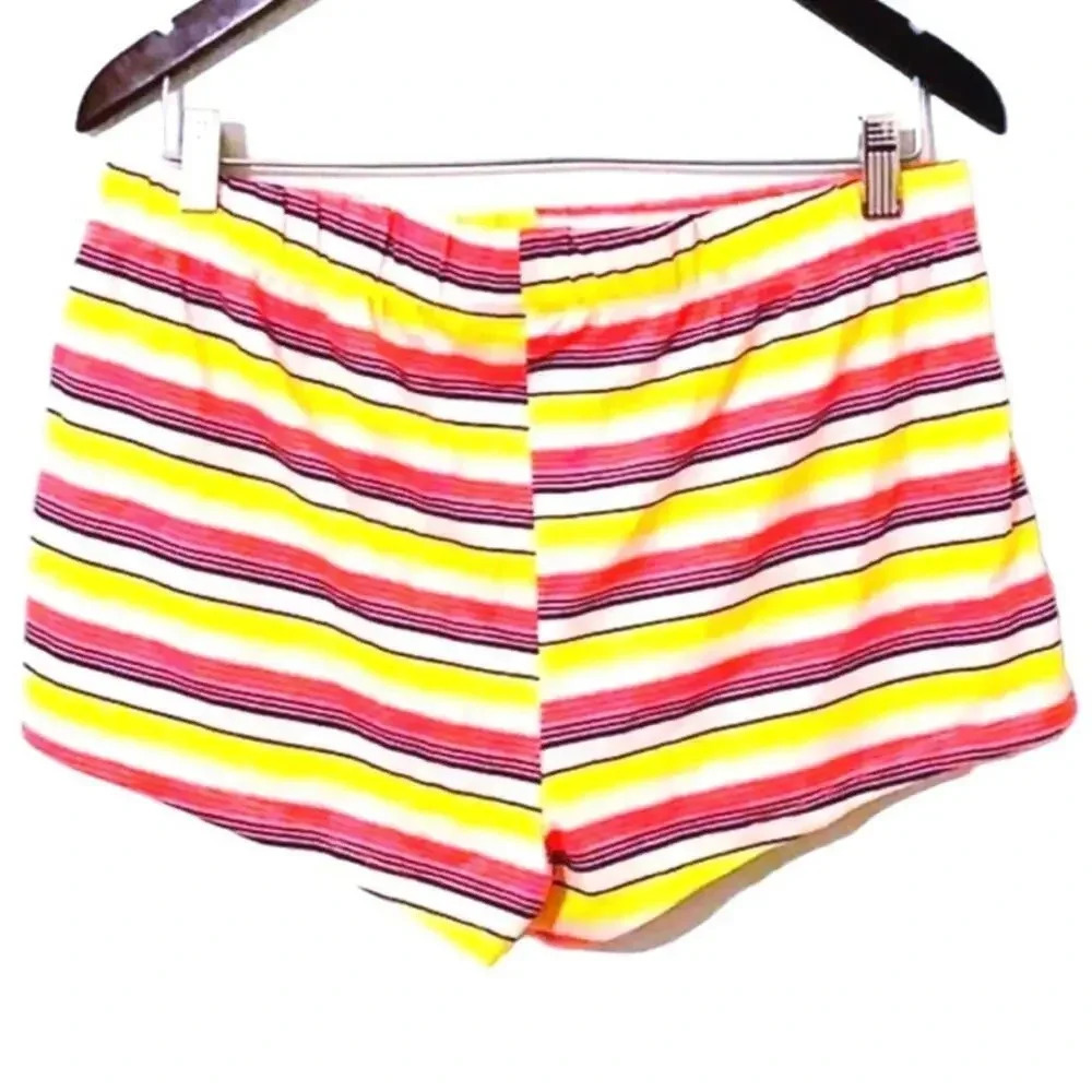 TopShop Women’s Size 12 Cotton Multicolor Striped Shorts